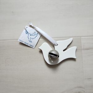 New England Bells | White Dove 🕊Bird  w/ Silver Bell Ornament
